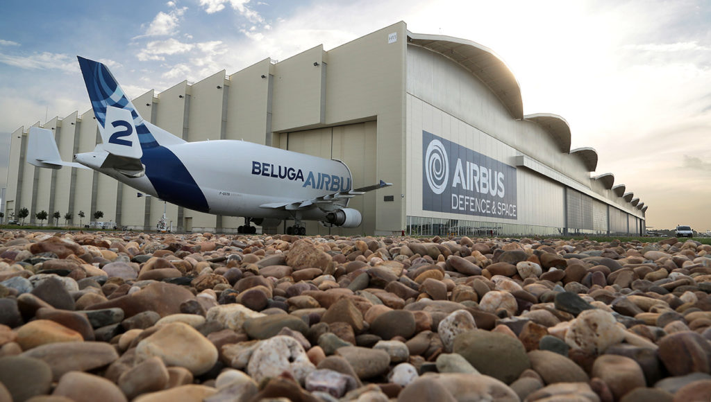 Foto: El Beluga en la planta de San Pablo (Airbus)