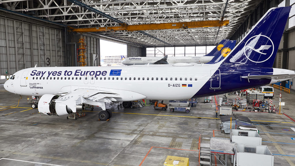 Lufthansa Europaflieger Livery Beklebung Airbus A320 Kennung AIZG am 23-4-19
