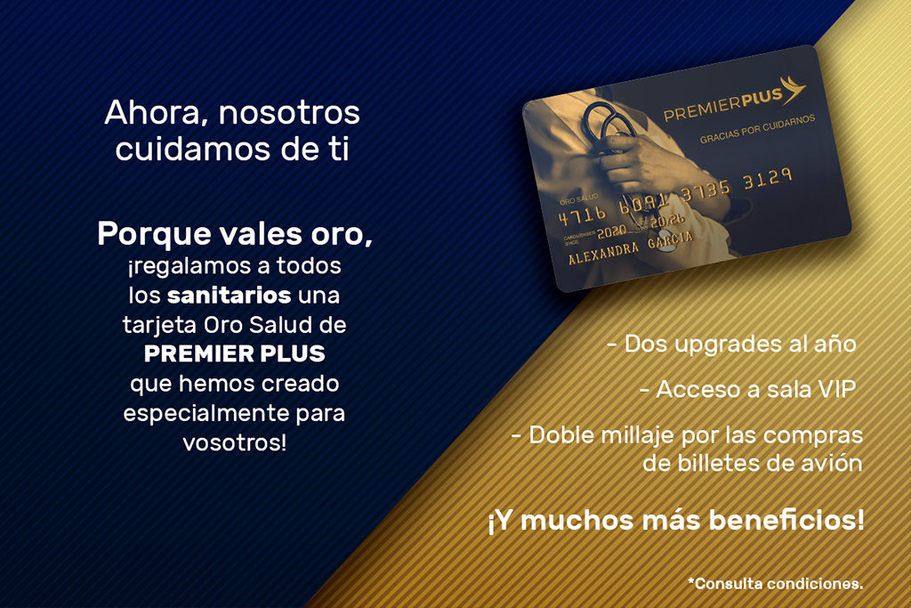 tarjeta Oro Salud programa de fidelización de viajeros frecuentes, PREMIER PLUS