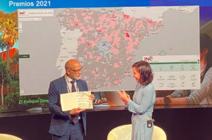 Instituto Nacional de Estadística (INE) ha recibido durante la Conferencia Esri España 2021