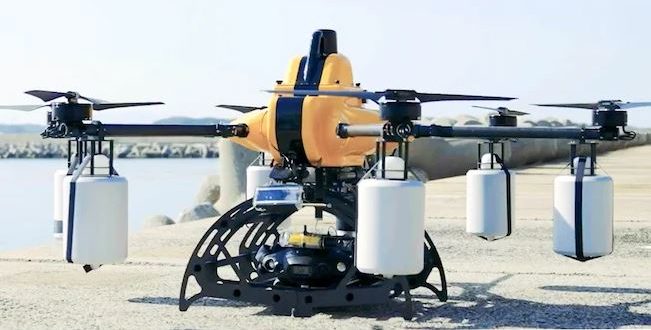 primer dron integrado en el mar del mundo