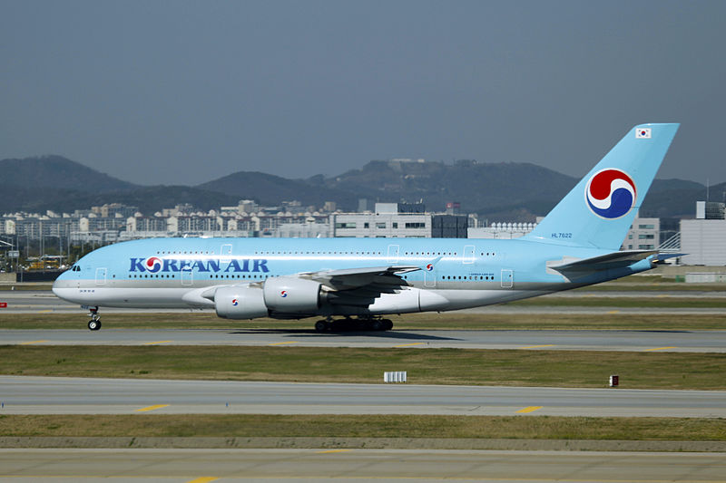  	Korean Air Lines Airbus A380-861